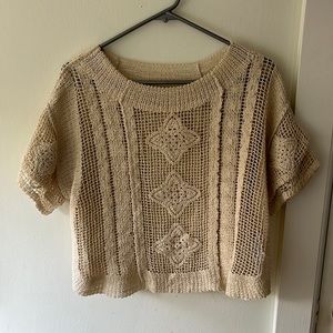 Zara Boho Crocheted Top szS